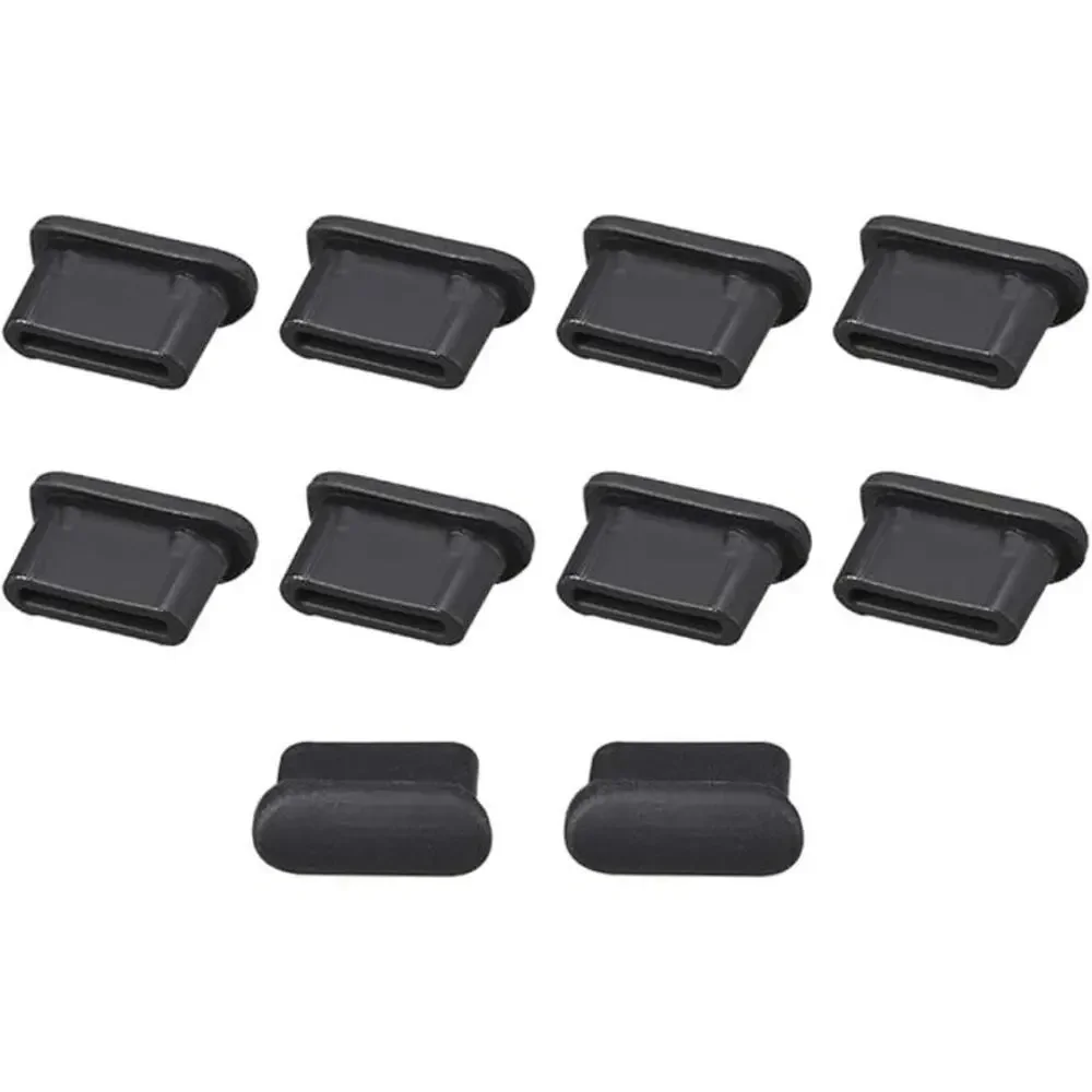 USB Type-C Port Protector Silicone Anti Dust Cover - Black